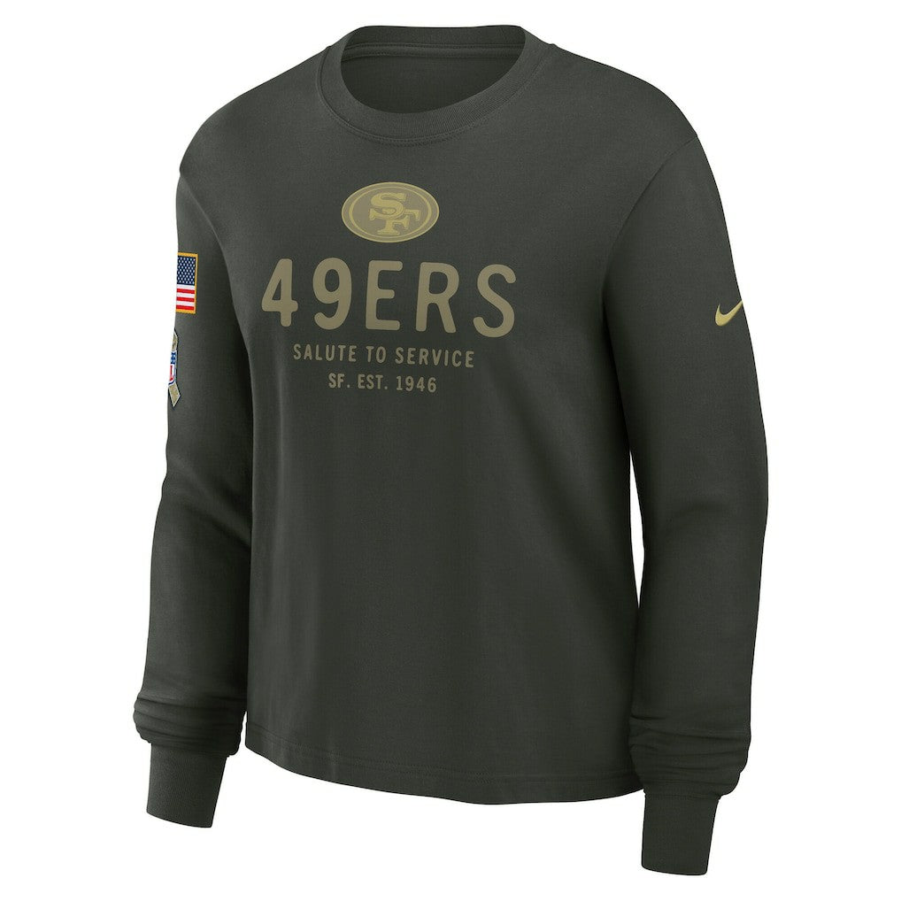 Women's 2025 Salute to Service Sideline Dri-FIT Long Sleeve T-Shirt - San Francisco 49ers