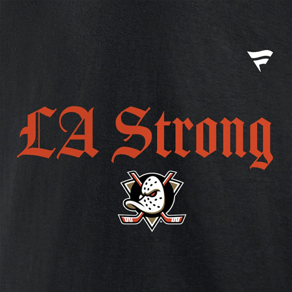 NHL Black Anaheim Ducks Fanatics Unisex LA Strong T-Shirt