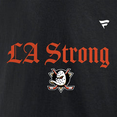 NHL Black Anaheim Ducks Fanatics Unisex LA Strong T-Shirt