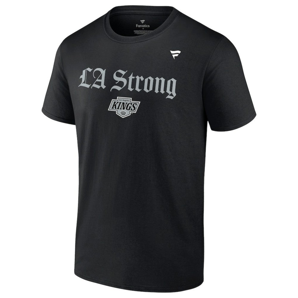 NHL Black Los Angeles Kings Fanatics Unisex LA Strong T-Shirt