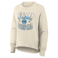 NHL Cream Utah Hockey Club Fanatics Women's Oversized Slice Pullover Sweatshirt