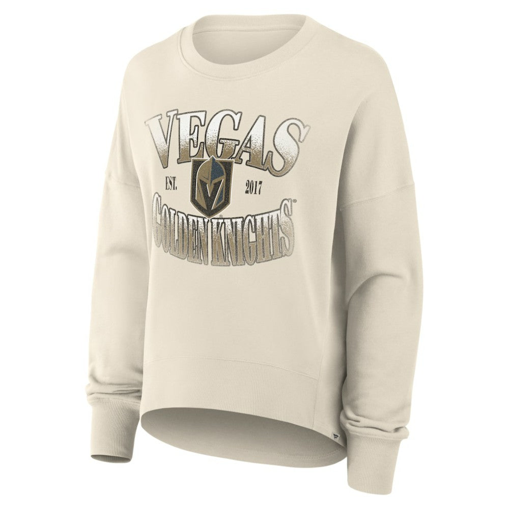 NHL Cream Vegas Golden Knights Fanatics Women's Oversized Slice Pullover Sweatshirt