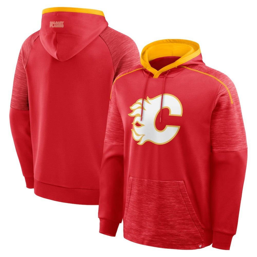 NHL Red Calgary Flames Fanatics Goaltender Defender Pullover Hoodie