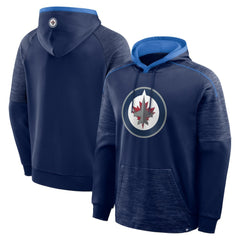 NHL Navy Winnipeg Jets Fanatics Goaltender Defender Pullover Hoodie