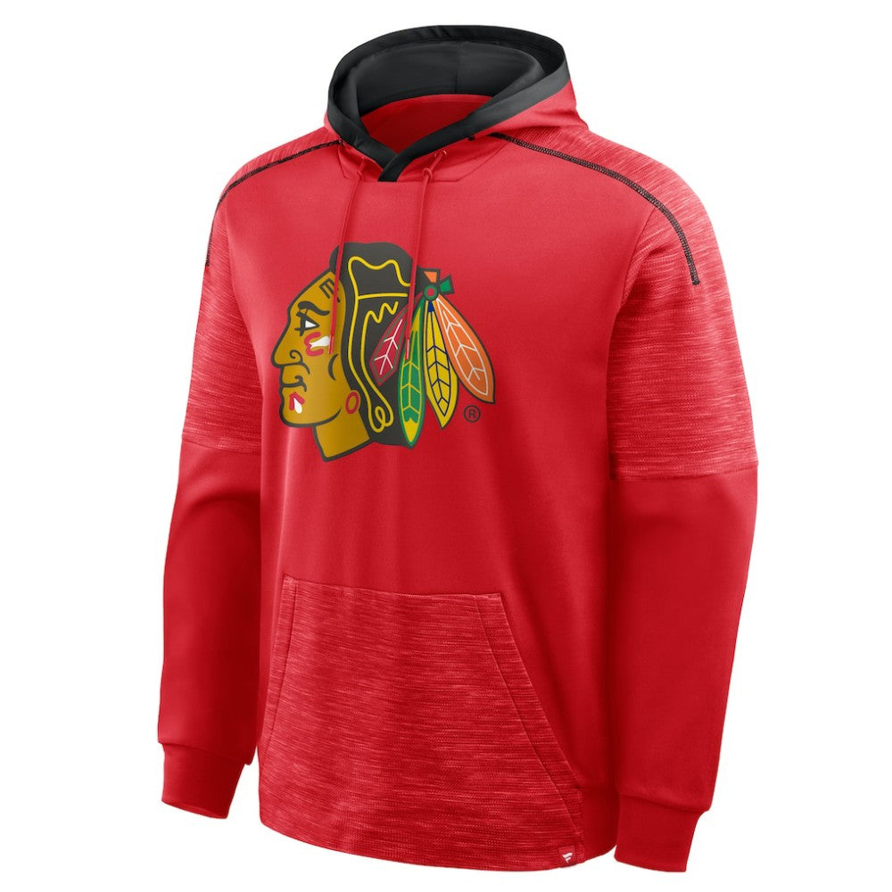 NHL Red Chicago Blackhawks Fanatics Goaltender Defender Pullover Hoodie