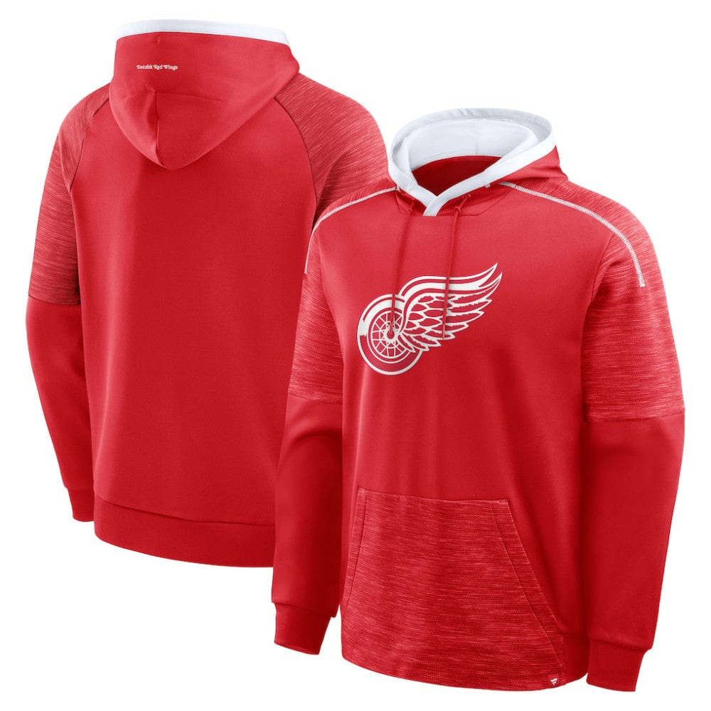 NHL Red Detroit Red Wings Fanatics Goaltender Defender Pullover Hoodie