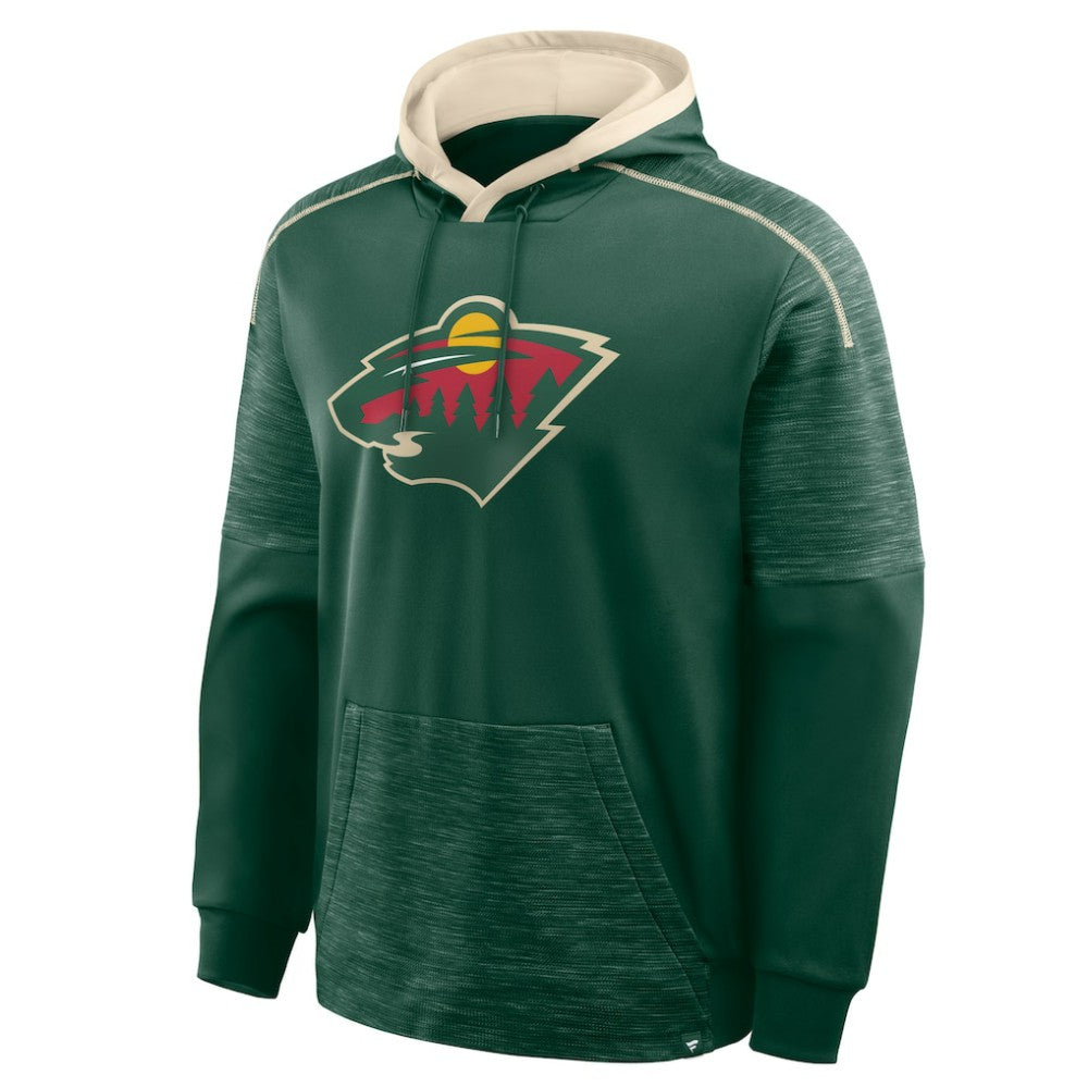 NHL Green Minnesota Wild Fanatics Goaltender Defender Pullover Hoodie