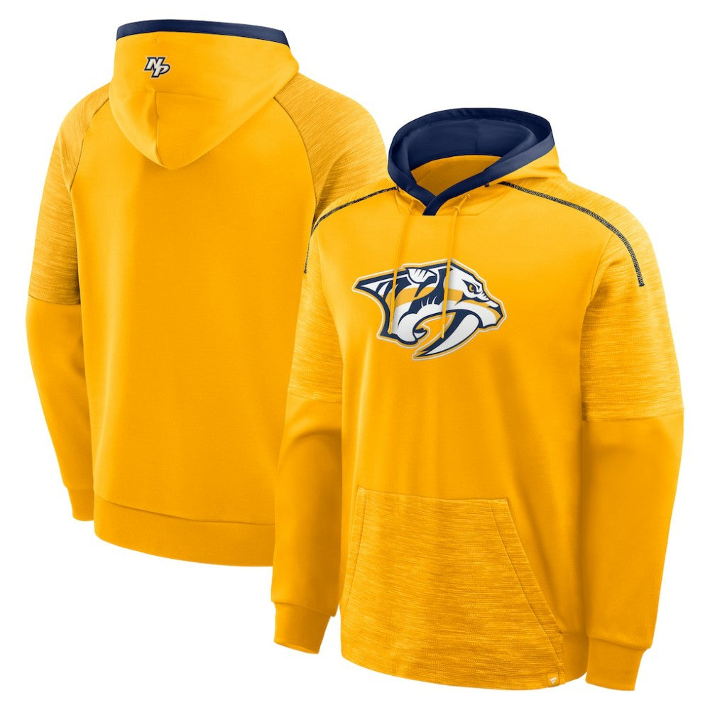 NHL Gold Nashville Predators Fanatics Goaltender Defender Pullover Hoodie