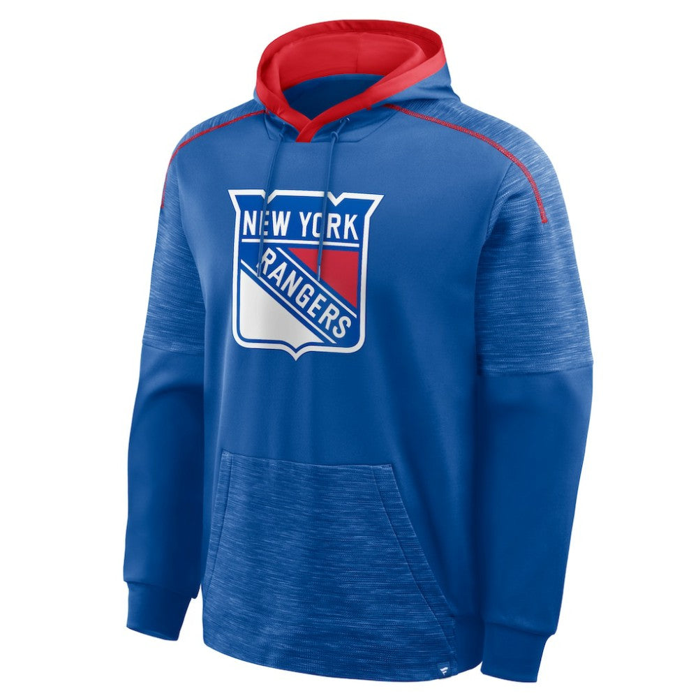NHL Blue New York Rangers Fanatics Goaltender Defender Pullover Hoodie