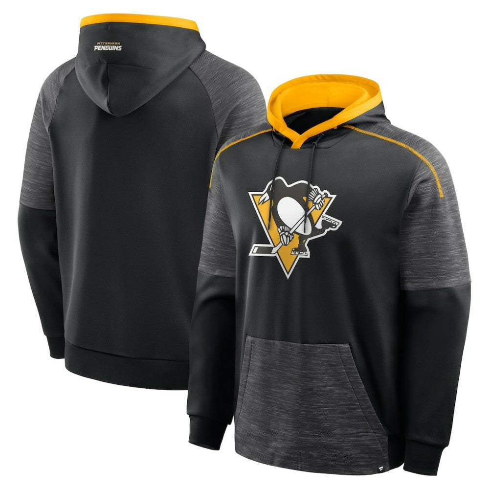 NHL Black Pittsburgh Penguins Fanatics Goaltender Defender Pullover Hoodie