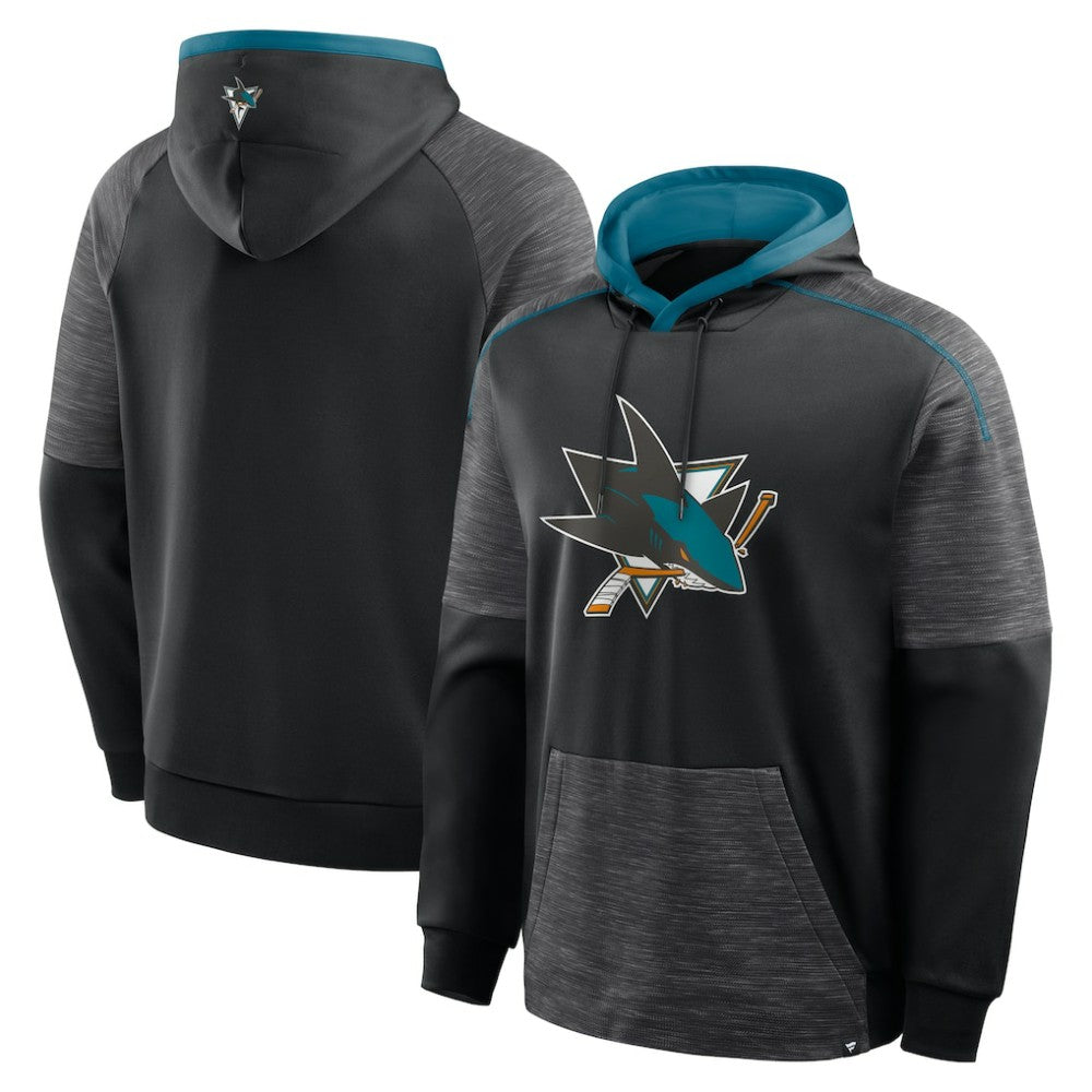 NHL Black San Jose Sharks Fanatics Goaltender Defender Pullover Hoodie