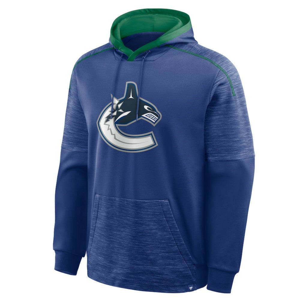 NHL Blue Vancouver Canucks Fanatics Goaltender Defender Pullover Hoodie