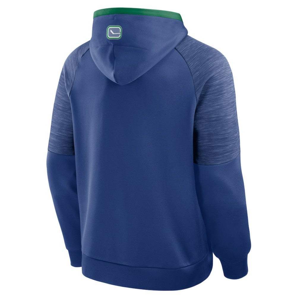 NHL Blue Vancouver Canucks Fanatics Goaltender Defender Pullover Hoodie