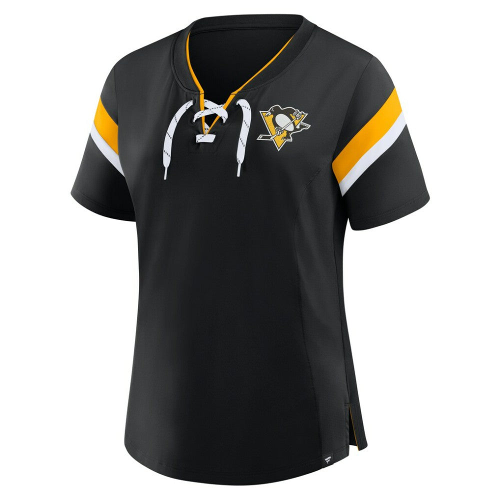 NHL Black Pittsburgh Penguins Fanatics Women's Offside Athena T-Shirt