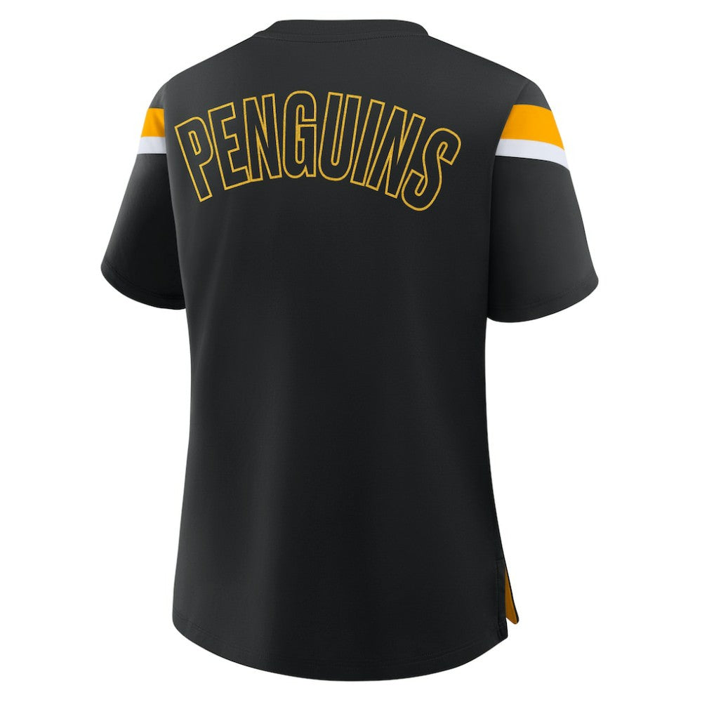 NHL Black Pittsburgh Penguins Fanatics Women's Offside Athena T-Shirt