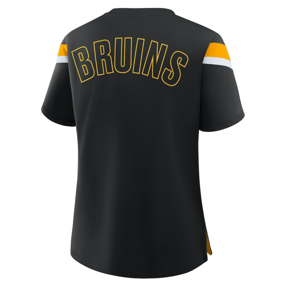 NHL Black Boston Bruins Fanatics Women's Offside Athena T-Shirt