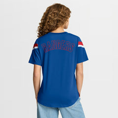NHL Blue New York Rangers Fanatics Women's Offside Athena T-Shirt