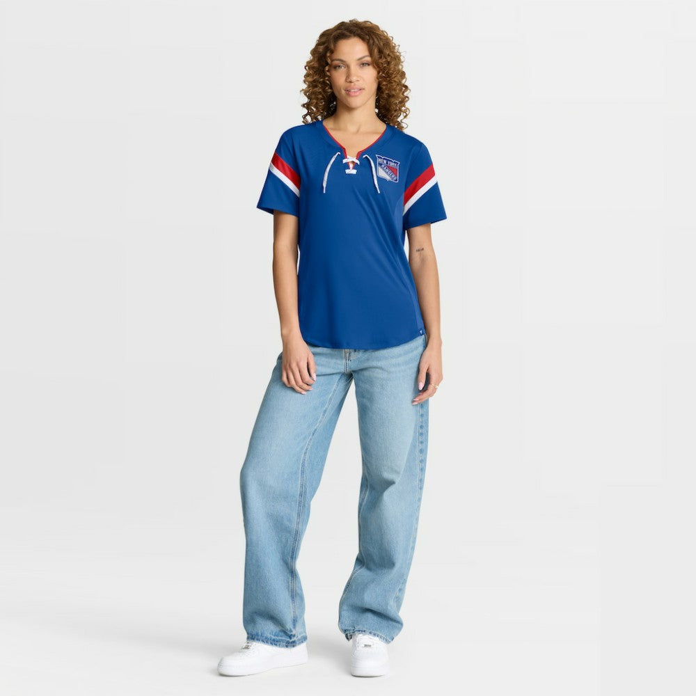 NHL Blue New York Rangers Fanatics Women's Offside Athena T-Shirt