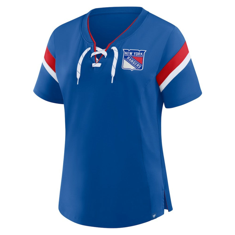 NHL Blue New York Rangers Fanatics Women's Offside Athena T-Shirt