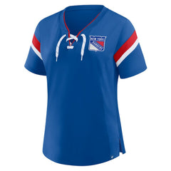 NHL Blue New York Rangers Fanatics Women's Offside Athena T-Shirt
