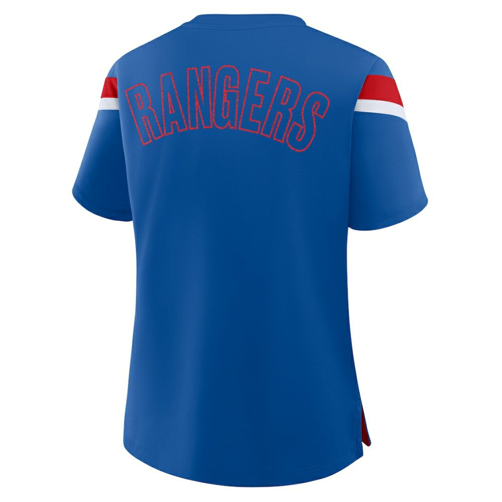 NHL Blue New York Rangers Fanatics Women's Offside Athena T-Shirt