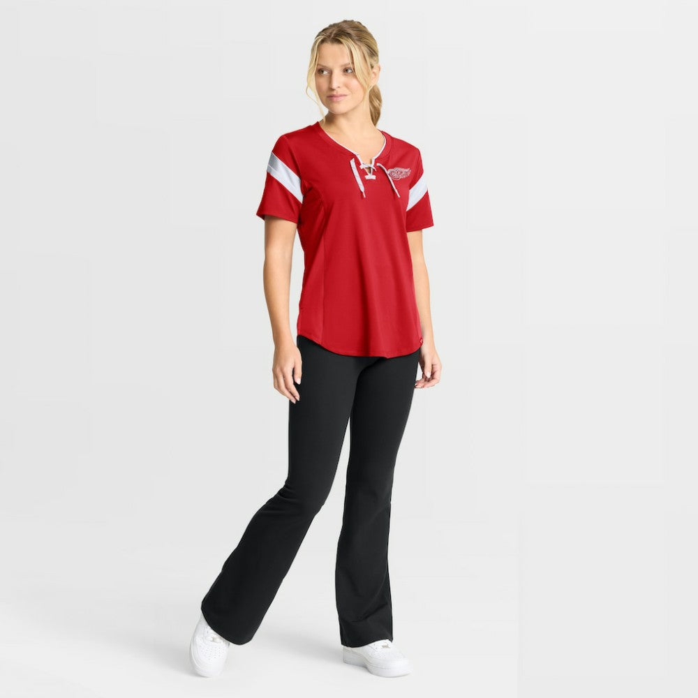 NHL Red Detroit Red Wings Fanatics Women's Offside Athena T-Shirt