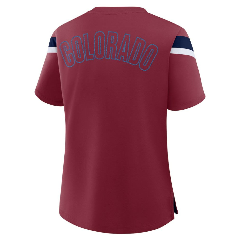 NHL Burgundy Colorado Avalanche Fanatics Women's Offside Athena T-Shirt
