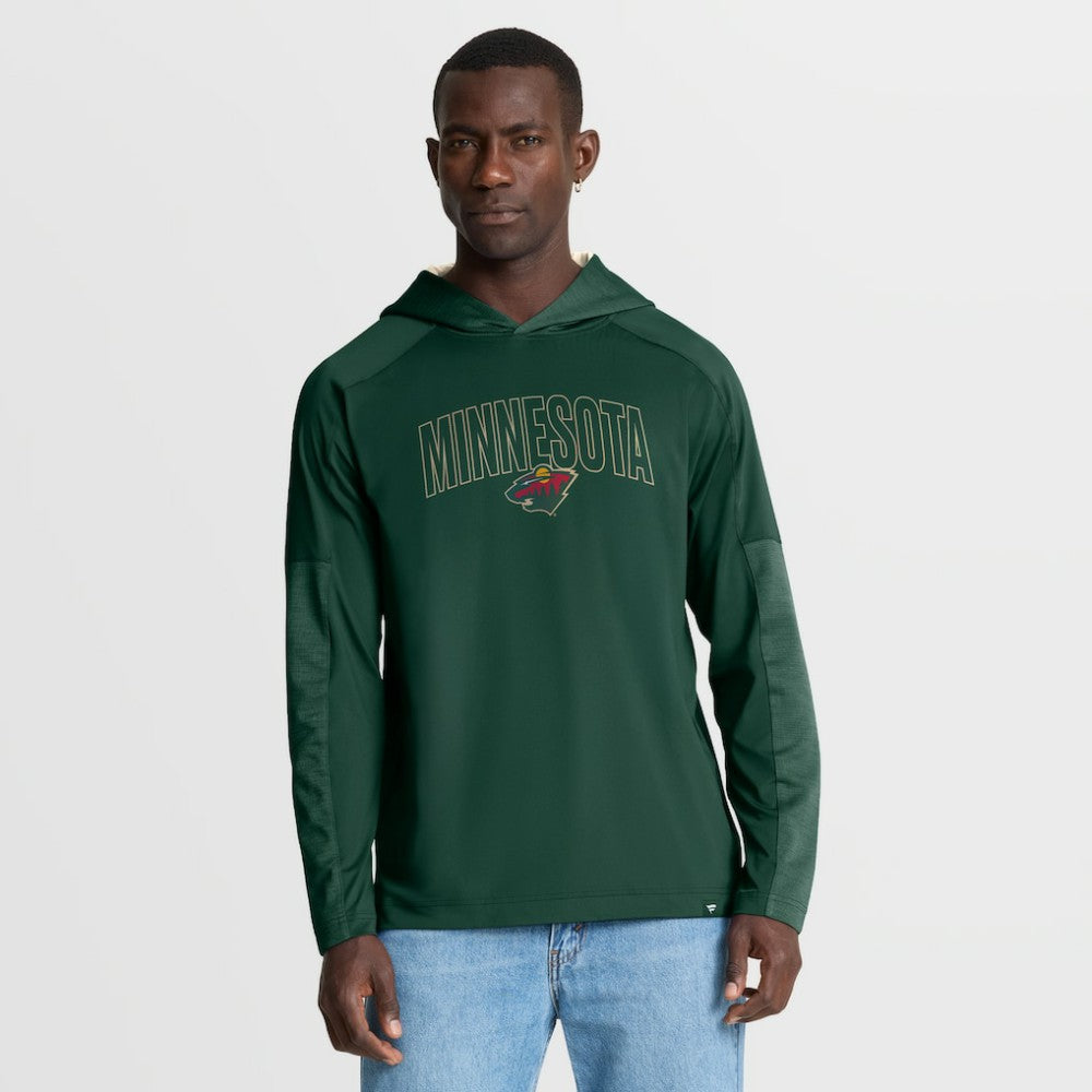 NHL Green Minnesota Wild Fanatics Penalty Shot Long Sleeve Hoodie T-Shirt