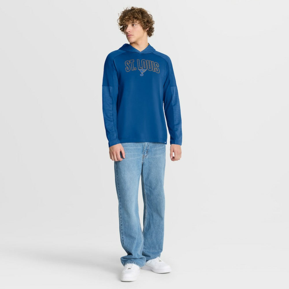 NHL Blue St. Louis Blues Fanatics Penalty Shot Long Sleeve Hoodie T-Shirt