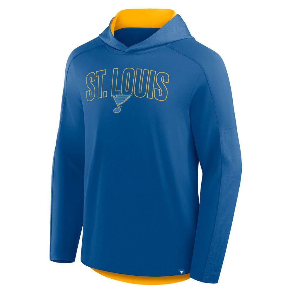 NHL Blue St. Louis Blues Fanatics Penalty Shot Long Sleeve Hoodie T-Shirt