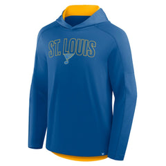 NHL Blue St. Louis Blues Fanatics Penalty Shot Long Sleeve Hoodie T-Shirt