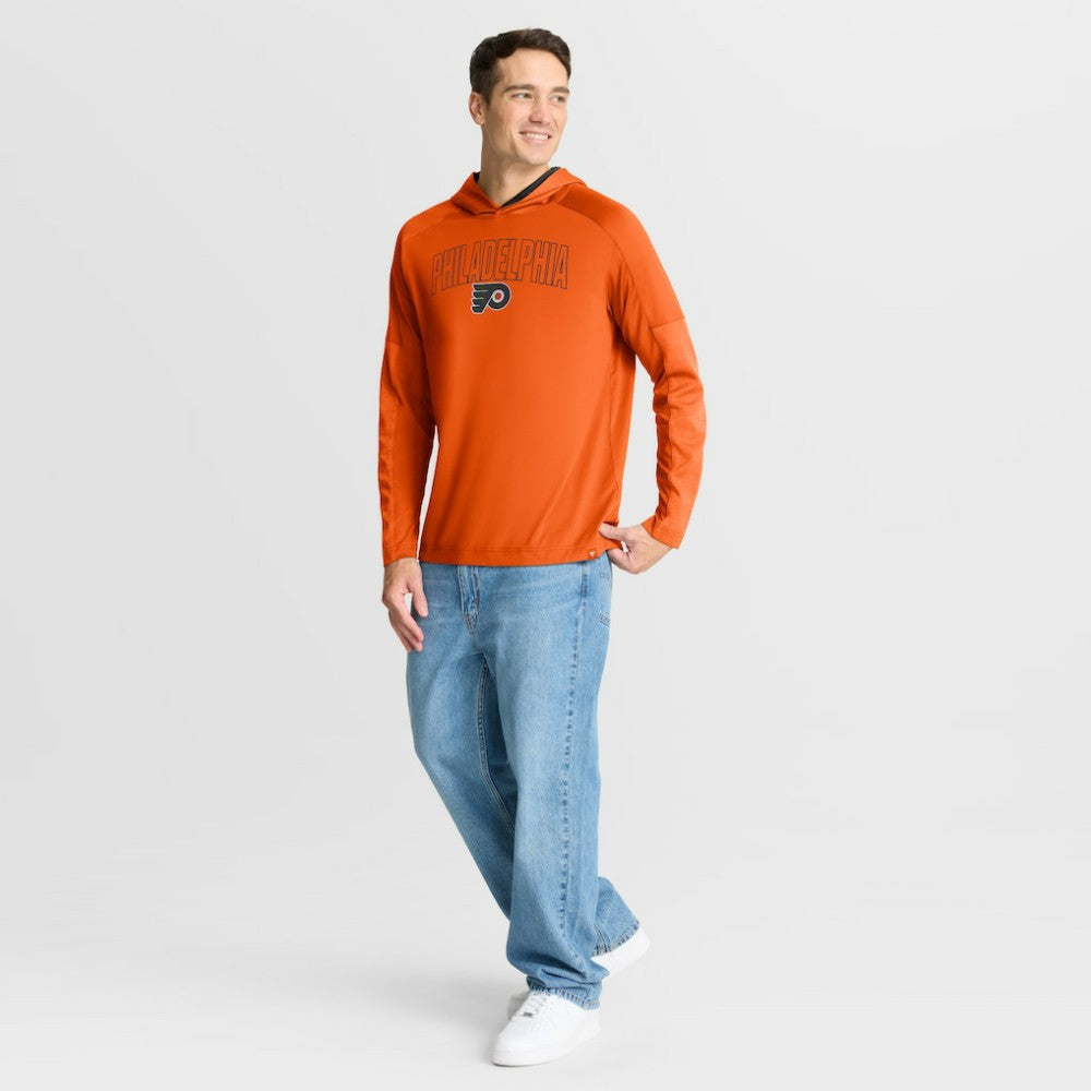 NHL Orange Philadelphia Flyers Fanatics Penalty Shot Long Sleeve Hoodie T-Shirt