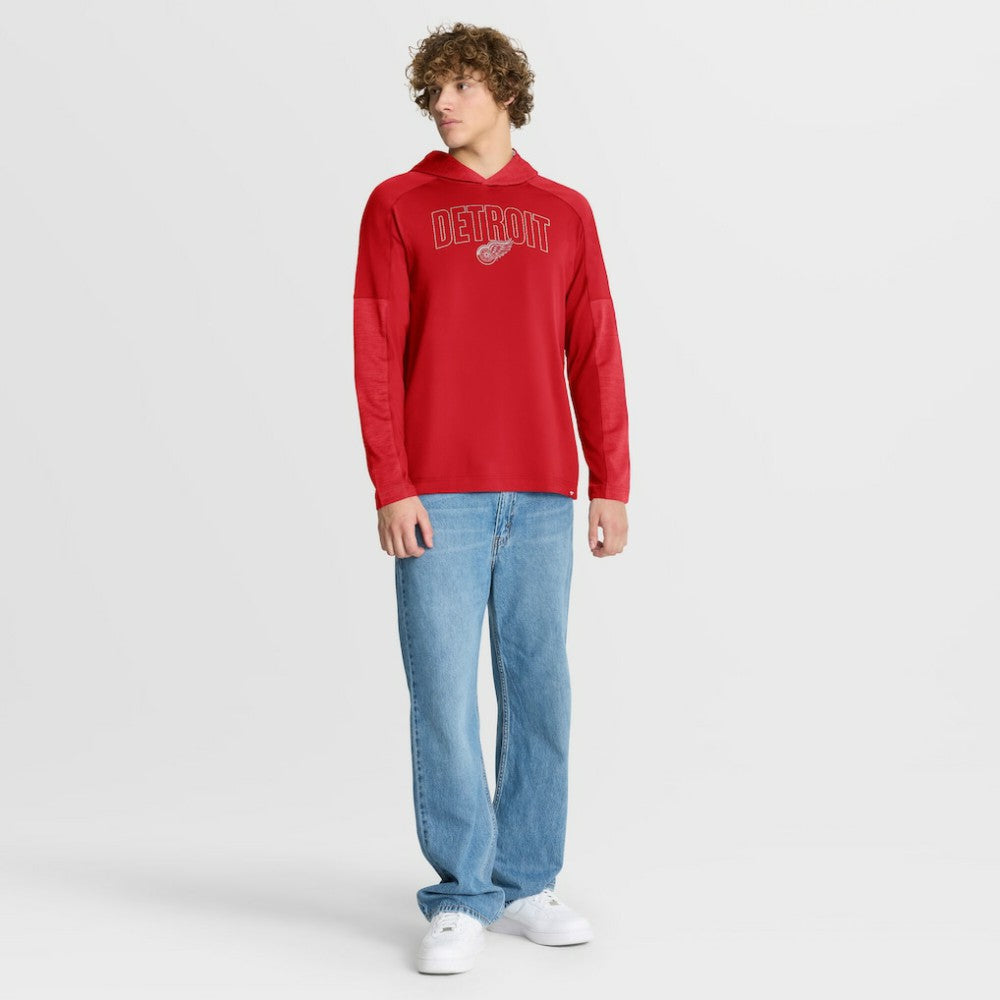 NHL Red Detroit Red Wings Fanatics Penalty Shot Long Sleeve Hoodie T-Shirt