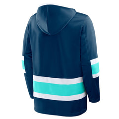 NHL Deep Sea Blue Seattle Kraken Fanatics Prime Time Fleece Hoodie
