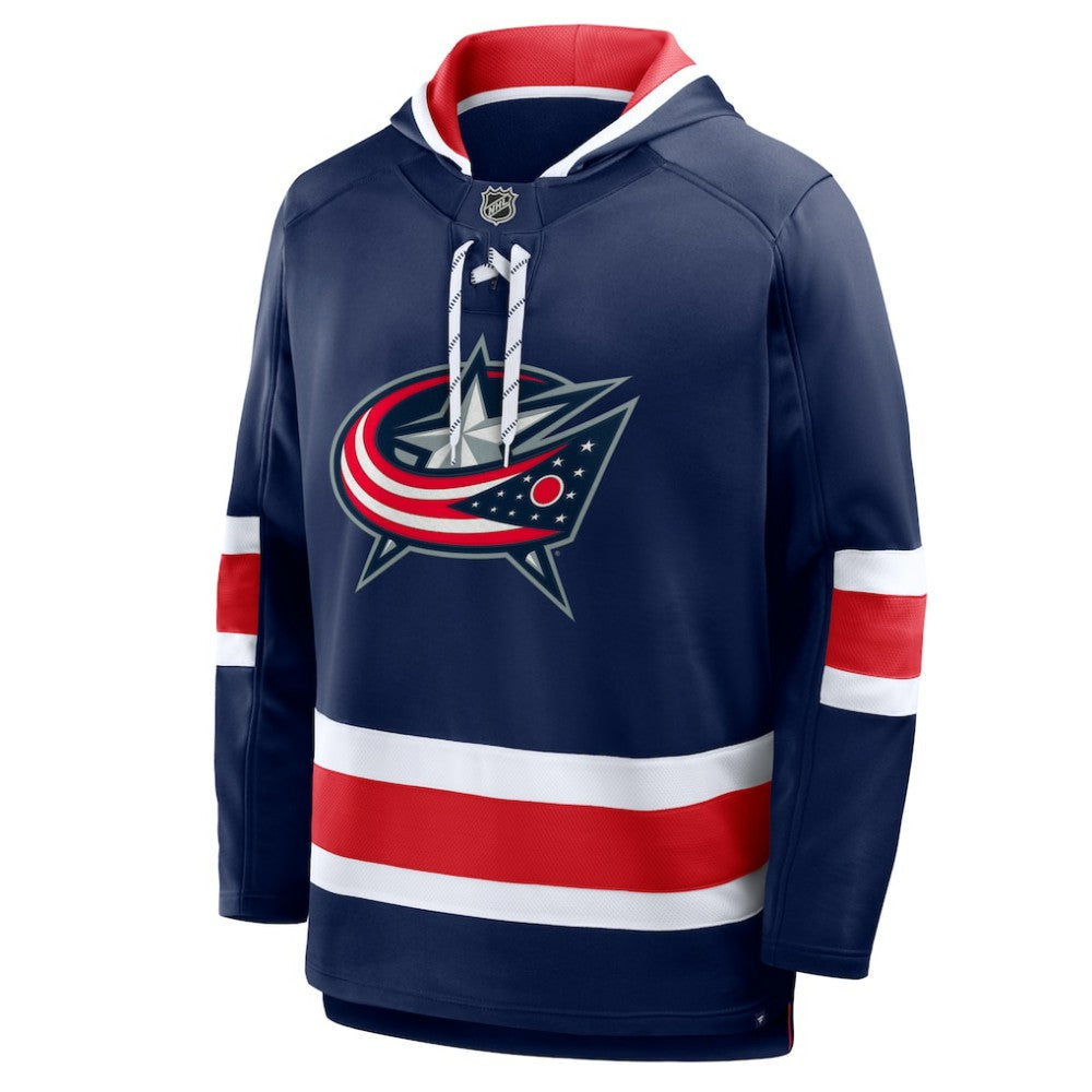 NHL Navy Columbus Blue Jackets Fanatics Prime Time Fleece Hoodie