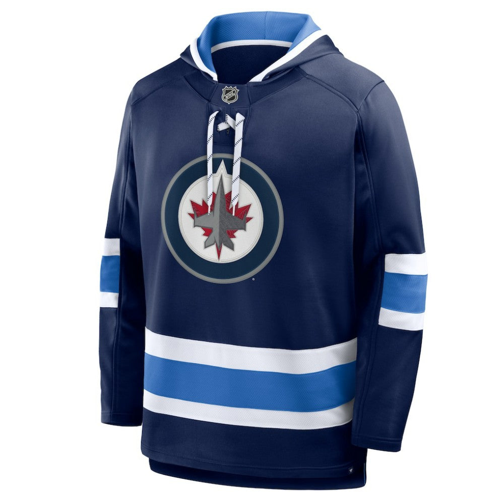 NHL Navy Winnipeg Jets Fanatics Prime Time Fleece Hoodie