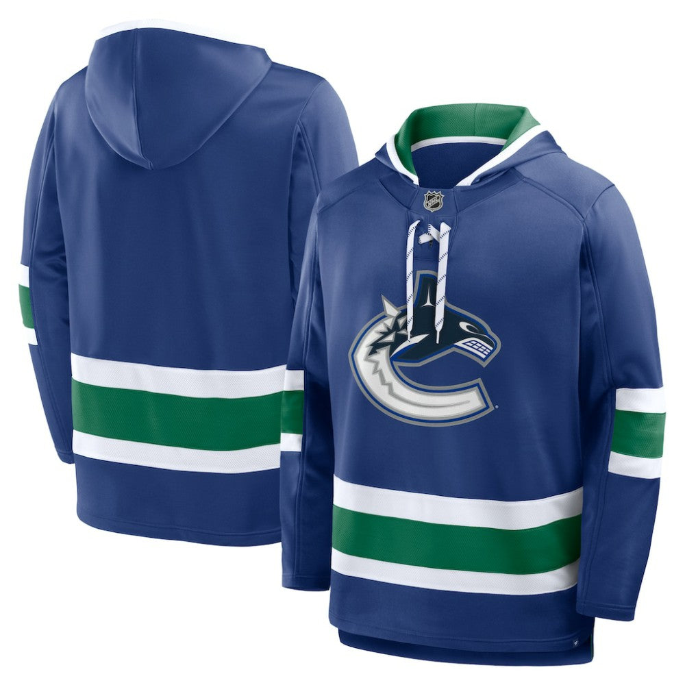 NHL Blue Vancouver Canucks Fanatics Prime Time Fleece Hoodie