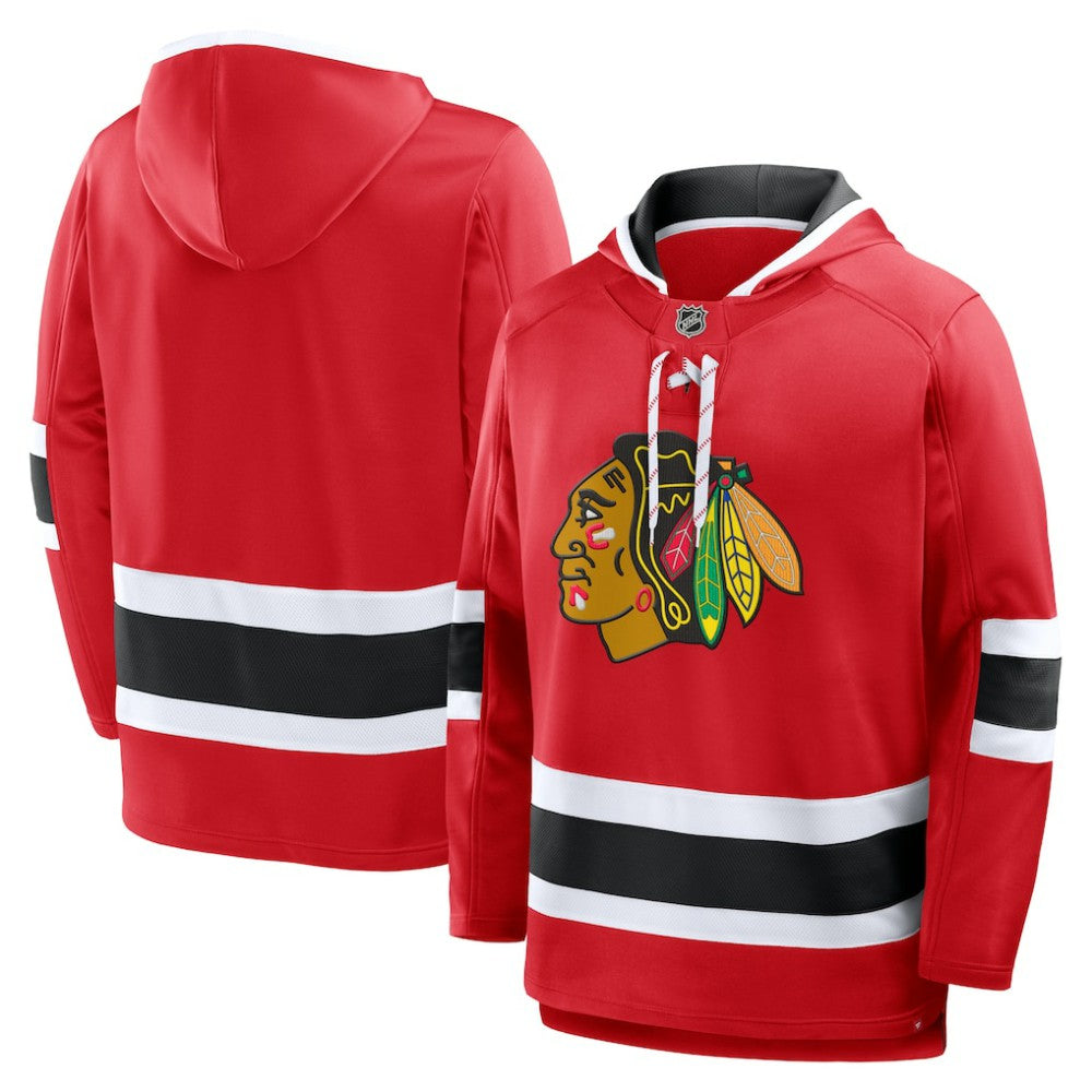 NHL Red Chicago Blackhawks Fanatics Prime Time Fleece Hoodie