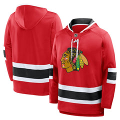NHL Red Chicago Blackhawks Fanatics Prime Time Fleece Hoodie