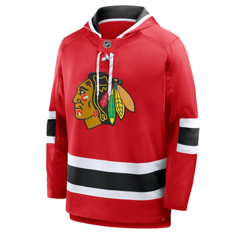 NHL Red Chicago Blackhawks Fanatics Prime Time Fleece Hoodie