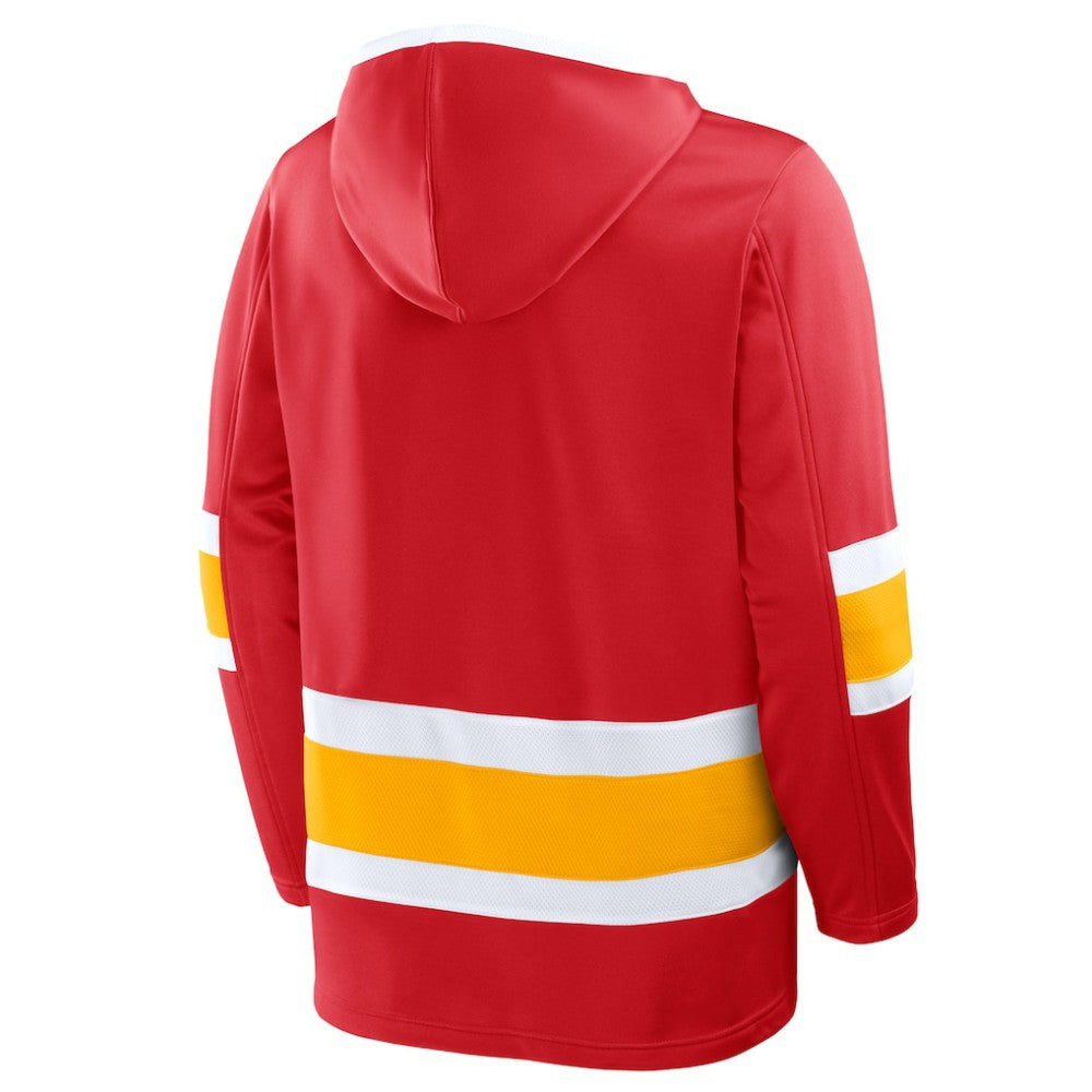 NHL Red Calgary Flames Fanatics Prime Time Fleece Hoodie