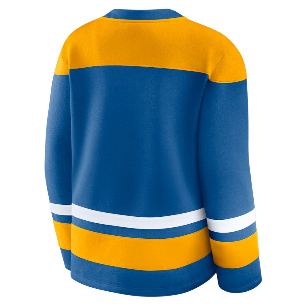 NHL Blue St. Louis Blues Fanatics Women's Icing Long Sleeve Lace Up Sweatshirt