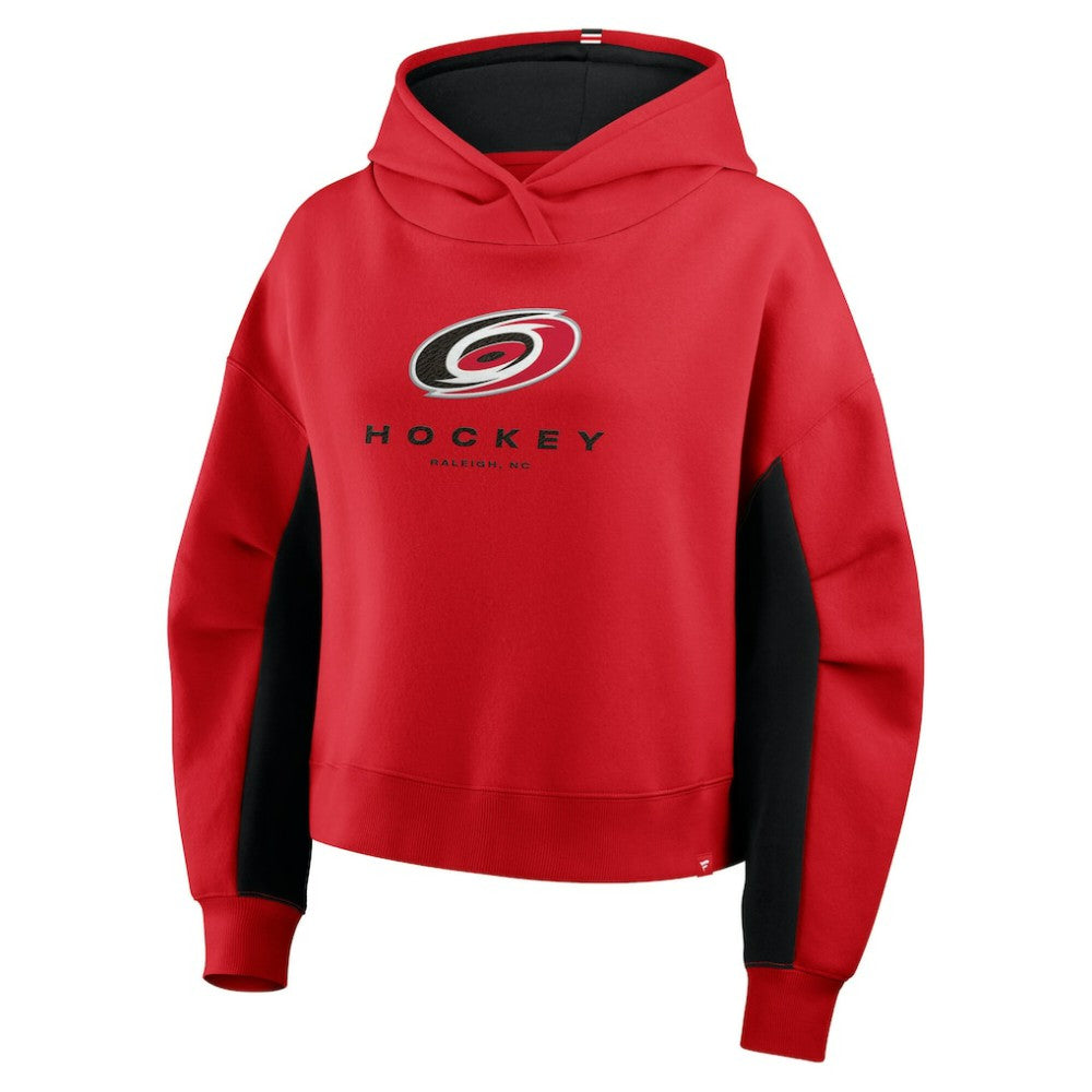 NHL Red Carolina Hurricanes Fanatics Women's Back Check Boxy Hoodie