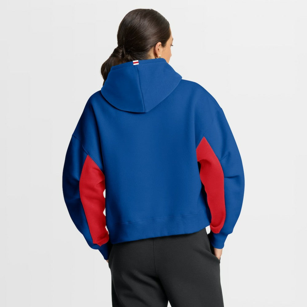 NHL Blue New York Rangers Fanatics Women's Back Check Boxy Hoodie