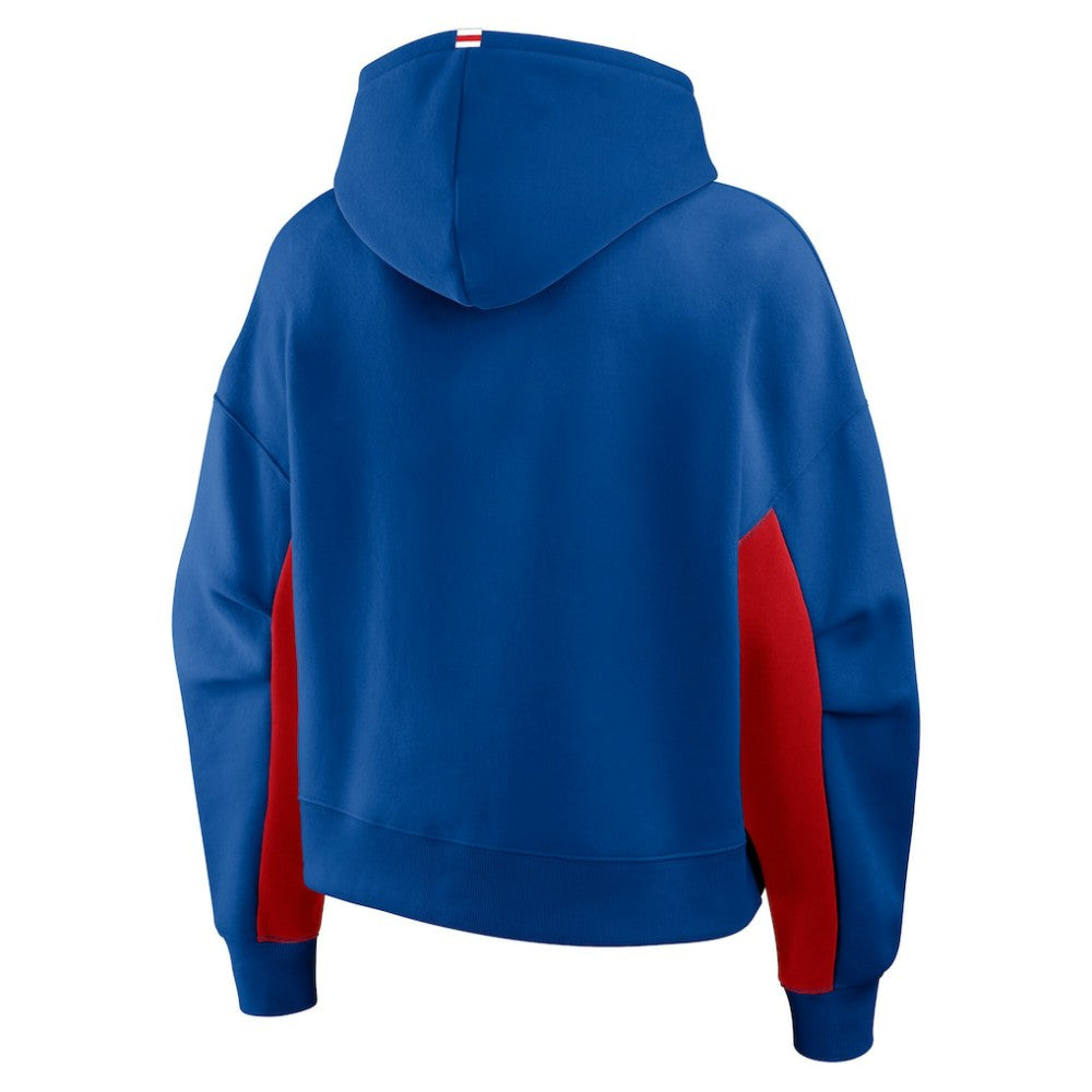 NHL Blue New York Rangers Fanatics Women's Back Check Boxy Hoodie