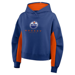 NHL Royal Edmonton Oilers Fanatics Women's Back Check Boxy Hoodie