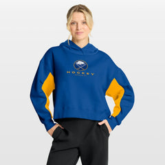 NHL Royal Buffalo Sabres Fanatics Women's Back Check Boxy Hoodie
