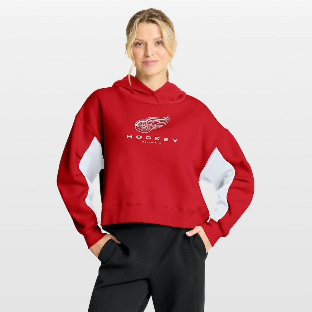 NHL Red Detroit Red Wings Fanatics Women's Back Check Boxy Hoodie