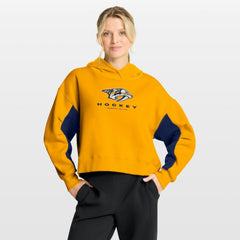 NHL Gold Nashville Predators Fanatics Women's Back Check Boxy Hoodie