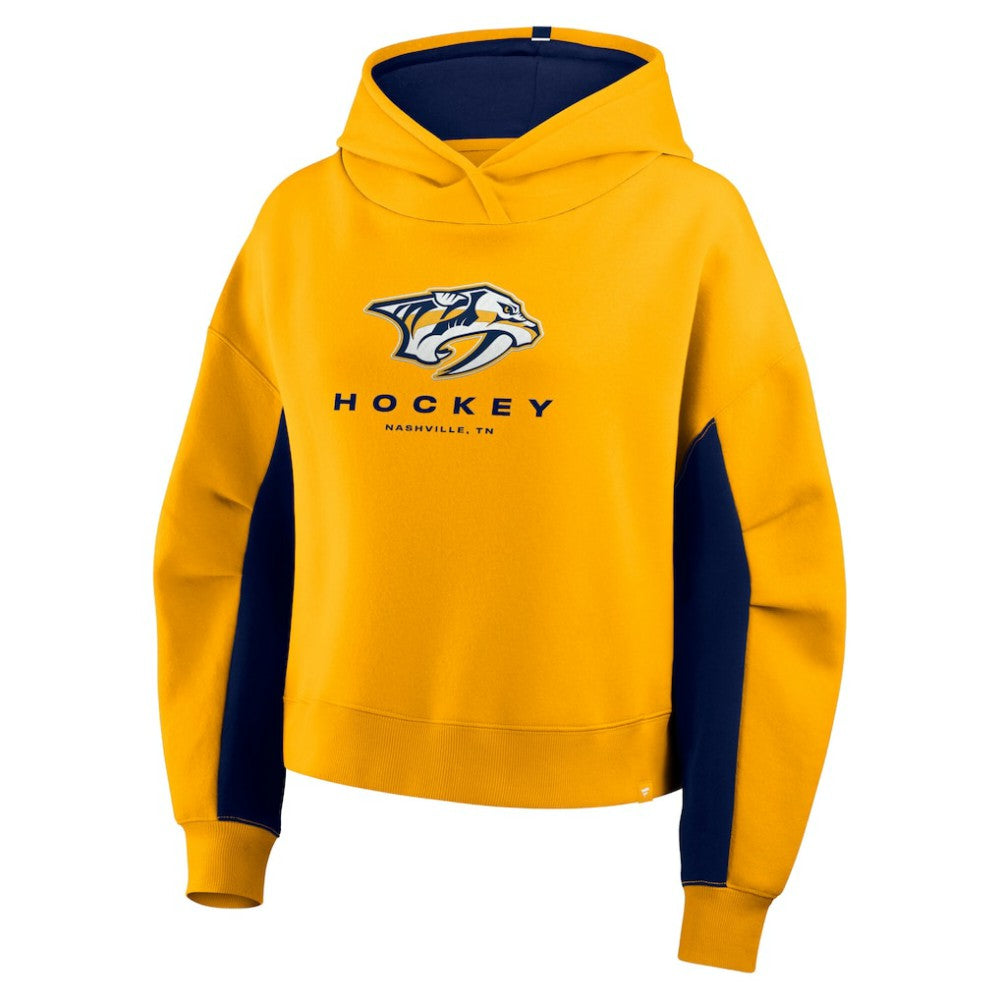 NHL Gold Nashville Predators Fanatics Women's Back Check Boxy Hoodie